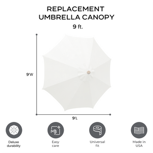 Willow Creek Designs 9' Octagon Replacement Market Umbrella Canopy