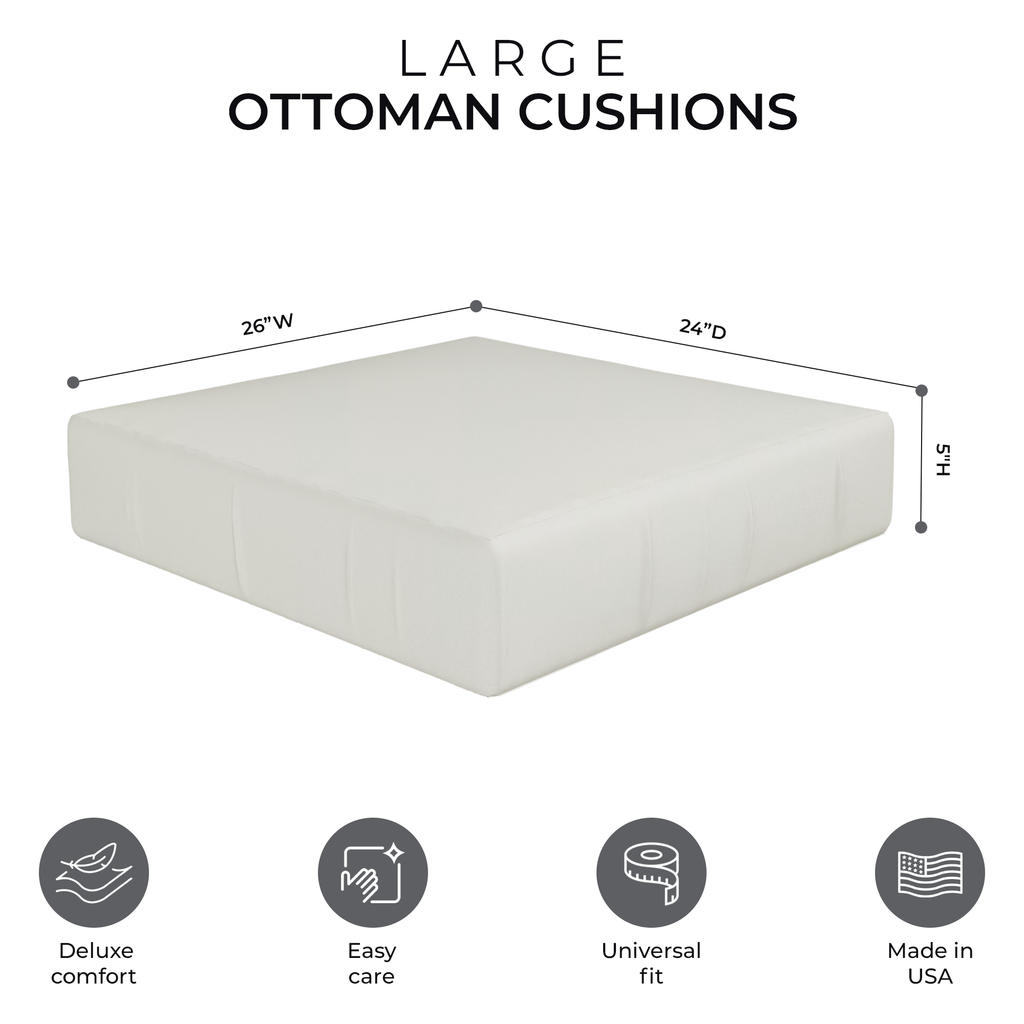 Universal Large Outdoor Ottoman Seat Cushions Willow Creek Designs