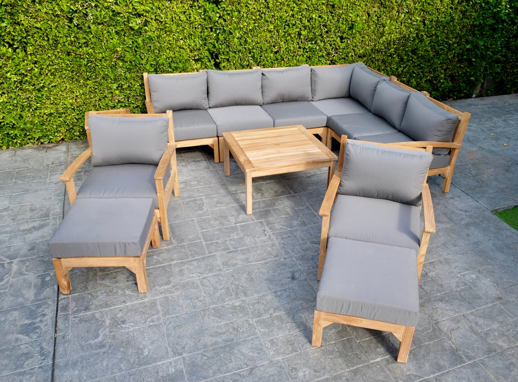 Huntington Teak Outdoor Sectional | Sunbrella | Patio Furniture ...