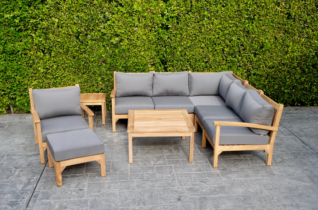 Huntington Teak Outdoor Sectional | Sunbrella | Patio Furniture ...