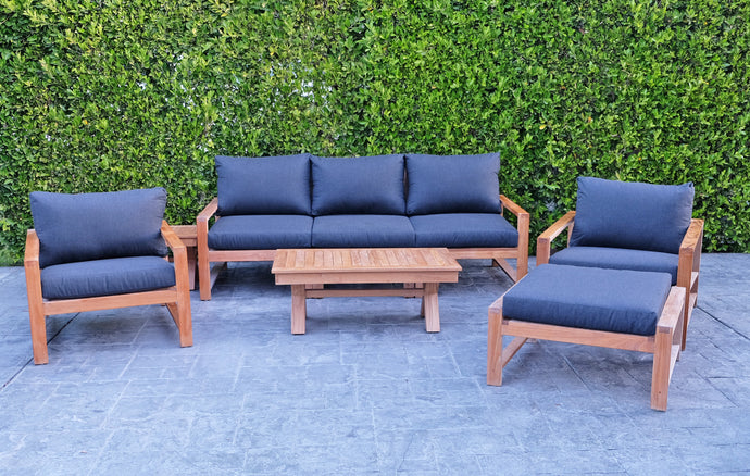 6 pc Newport Teak Seating Group with 42