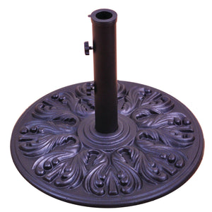 40 lb Antique Bronze Cast Iron Umbrella Base, Brown #040edab