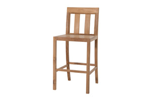 Set of 2 Chatsworth Outdoor Teak Armless Barstool. Sunbrella Cushion.