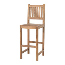 7 pc Huntington Teak Barstool Set with Rectangular Bar Table. Sunbrella Cushion.