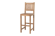 Set of 2 Huntington Outdoor Teak Armless Barstool. Sunbrella Cushion.