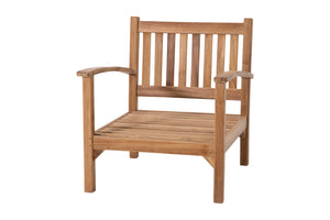 Huntington Teak Outdoor Club Chair. Sunbrella Cushion