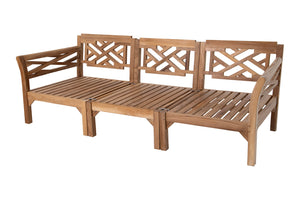 Monterey Outdoor Teak Sofa. Sunbrella Cushion