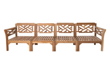 Monterey Outdoor Teak Deluxe Sofa. Sunbrella Cushion