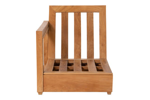 Chatsworth Teak Outdoor Left Arm Chair. Sunbrella Cushion