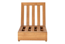 Chatsworth Teak Outdoor Armless Chair. Sunbrella Cushion