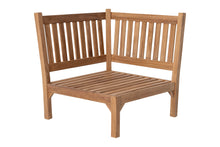 Huntington Teak Outdoor Corner Chair. Sunbrella Cushion