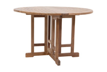 Lakeland Round Teak Outdoor Drop Leaf Table