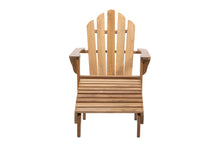 Malibu Teak Outdoor Adirondack Chair with Ottoman