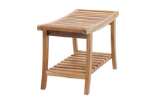 Azusa 13.75"x30" Teak Large Curved Shower Stool