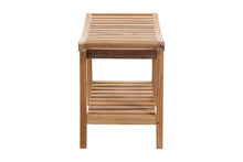 Azusa 13.75"x30" Teak Large Curved Shower Stool