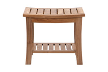Azusa 13.5"x20.5" Teak Curved Shower Stool