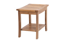Azusa 13.5"x20.5" Teak Curved Shower Stool