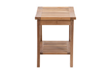 Azusa 13.5"x20.5" Teak Curved Shower Stool