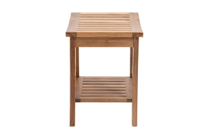 Azusa 13.5"x20.5" Teak Curved Shower Stool