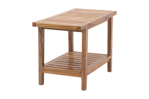 Villa 14"x29" Teak Rectangular Shower Stool