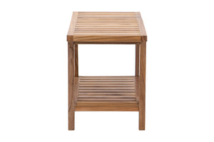 Villa 14"x29" Teak Rectangular Shower Stool