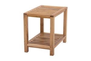 Upland 13.75"x21" Teak Rectangular Shower Stool