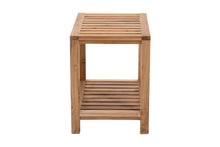Upland 13.75"x21" Teak Rectangular Shower Stool
