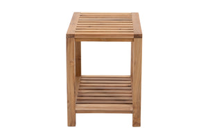 Upland 13.75"x21" Teak Rectangular Shower Stool