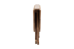 Lakeland Round Teak Outdoor Drop Leaf Table