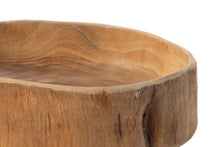 Teak Live Edge Straight Side Serving Wood Bowl (L)