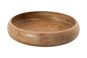 Teak Curved Side Serving Wood Bowl (K)