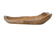 Teak Live Edge Oblong Decorative Wood Bowl (G)