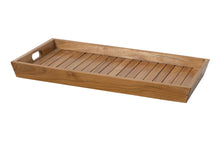 Set of 2 Teak Nesting Slanted Handle Serving Tray (B/C)