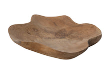 Teak Live Edge Leaf Wood Bowl (U)