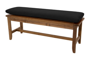 Highland Teak Outdoor Backless Bench. Sunbrella Cushion