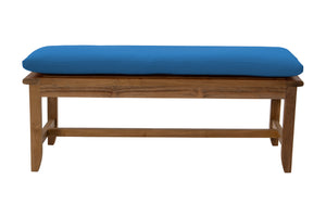 Highland Teak Outdoor Backless Bench. Sunbrella Cushion