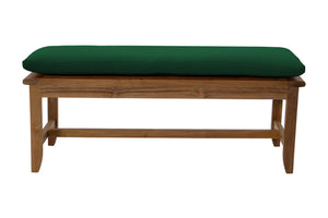 Highland Teak Outdoor Backless Bench. Sunbrella Cushion