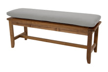 Highland Teak Outdoor Backless Bench. Sunbrella Cushion