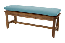 Highland Teak Outdoor Backless Bench. Sunbrella Cushion