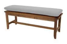 Highland Teak Outdoor Backless Bench. Sunbrella Cushion