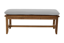 Highland Teak Outdoor Backless Bench. Sunbrella Cushion