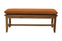 Highland Teak Outdoor Backless Bench. Sunbrella Cushion