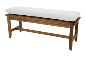 Highland Teak Outdoor Backless Bench. Sunbrella Cushion