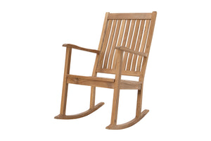 Set of 2 Huntington Teak High Back Rocking Chair. Sunbrella Cushion.