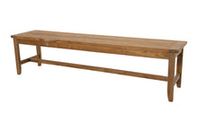 Highland Teak Outdoor Backless Bench. Sunbrella Cushion