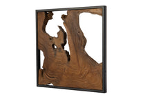 Teak Live Edge Framed Wall Decor