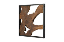 Teak Live Edge Framed Wall Decor