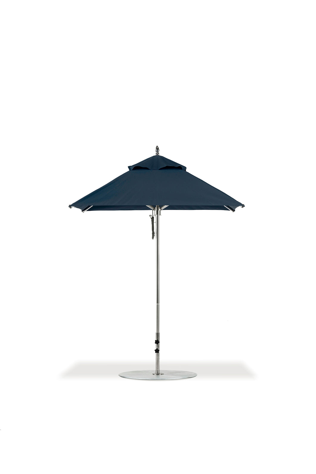 Frankford 454CAM 6.5' x 6.5' Square Greenwich Pulley Lift Aluminum Market Umbrella