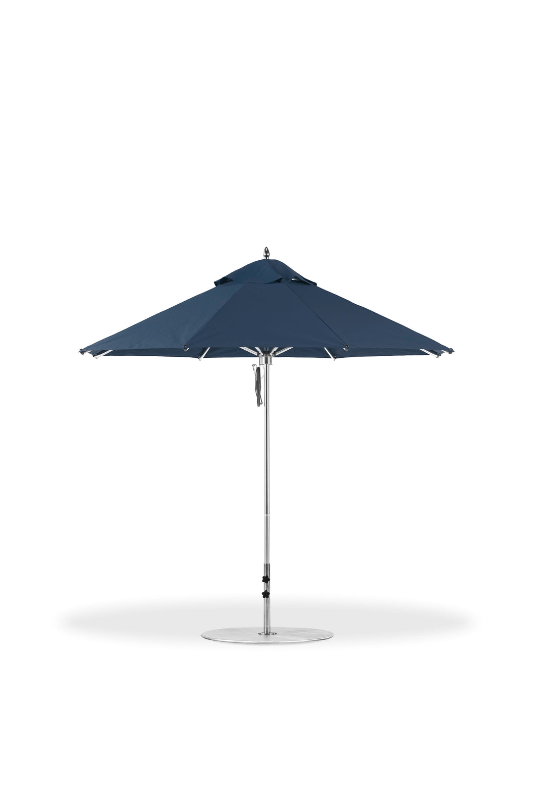 Frankford 854CAM 9' Greenwich Pulley Lift Aluminum Market Umbrella