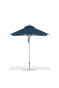 Frankford 864CAM 7.5' x 7.5' Square Greenwich Pulley Lift Aluminum Market Umbrella